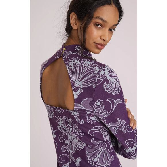 Anthropologie Mock Neck Mini Dress - New Small - Picture 2 of 4